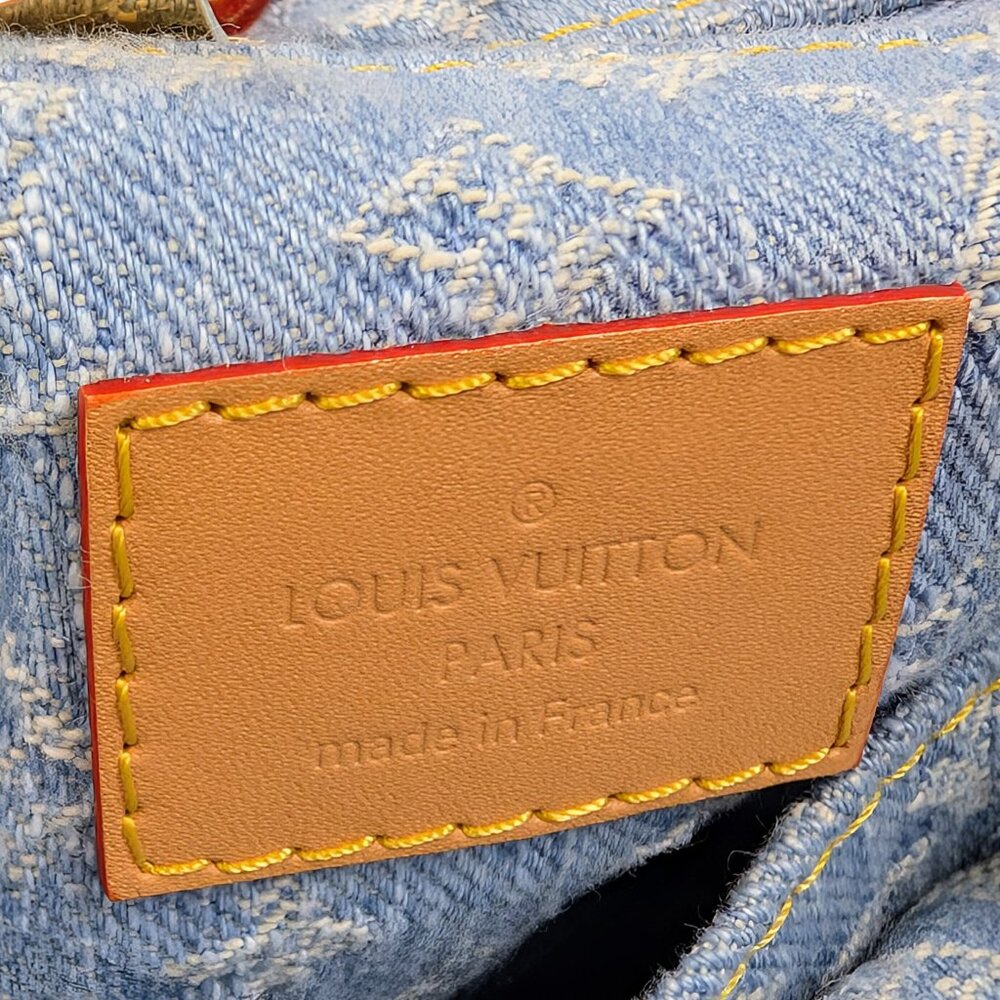 Louis Vuitton "Sky Denim" Braided Denim OnTheGo PM Tote Bag - Picture 12 of 15